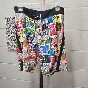 DC Multicolor Graphic Board Shorts